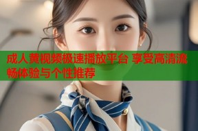 成人黄视频极速播放平台 享受高清流畅体验与个性推荐